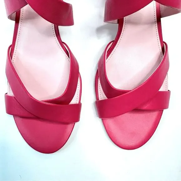 Shoes of Prey Pink Strappy Sandals Ankle Strap 2 inch Block Heels Size 7.5 New - Picture 5 of 16